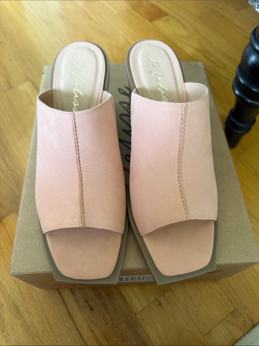 Matisse Lillie blush wedge slide sandal size 9